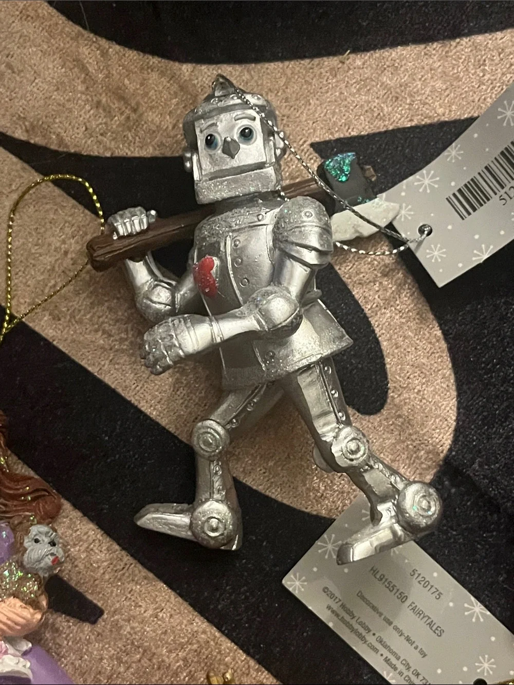 Hobby Lobby Wizard of Oz Resin Ornament Set - Silver, Purple, Red, Yellow, Brown